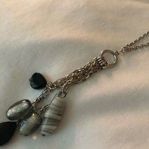 2 way chained necklace with dangling beads